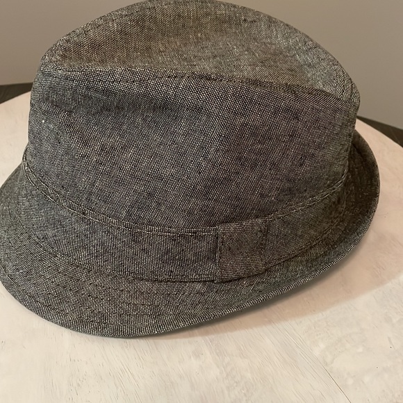 Linen and viscose gray hat - Picture 2 of 7